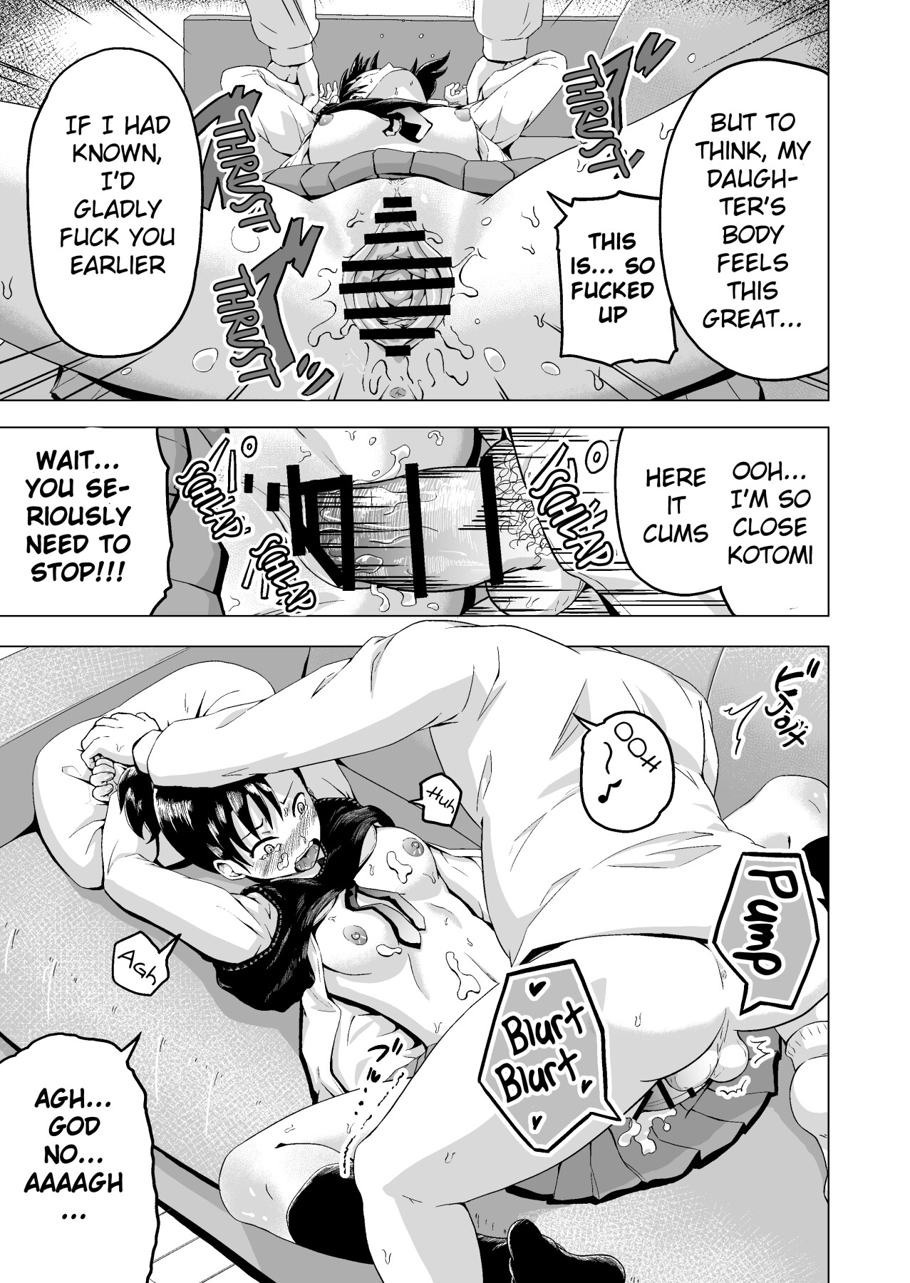Hentai Manga Comic-A Story About a Father Who Assaults His Rebellious Daughter While She's Taking a Nap-Read-14